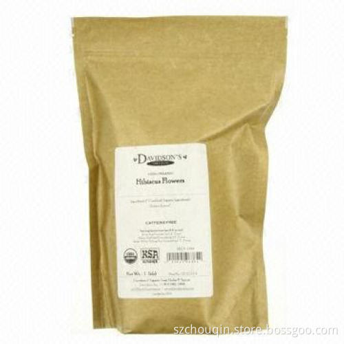 Coffee bag for Kraft paper packaging, with top zipper